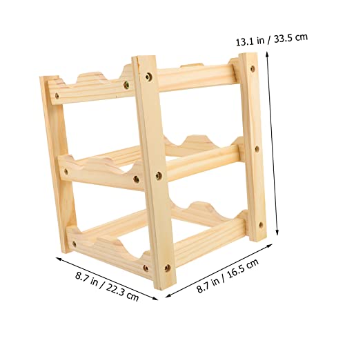 Soporte de Vino de Madera Compacto para 6 Botellas miniatura 2