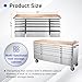 CHETTO C 72 inch Tool Chest Tool Box Mobile 15 Drawers Storage Rolling Cabinet with Wheels Lock Key Locking System Drawer Liners for Garage Warehouse Repair Shop