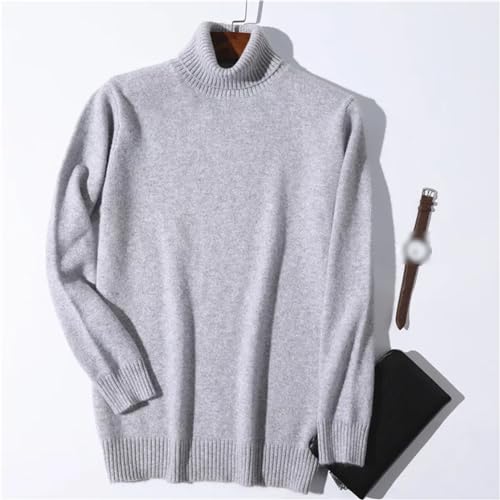 Pull col roulé 100% cachemire hommes pull tricoté automne hiver - 3