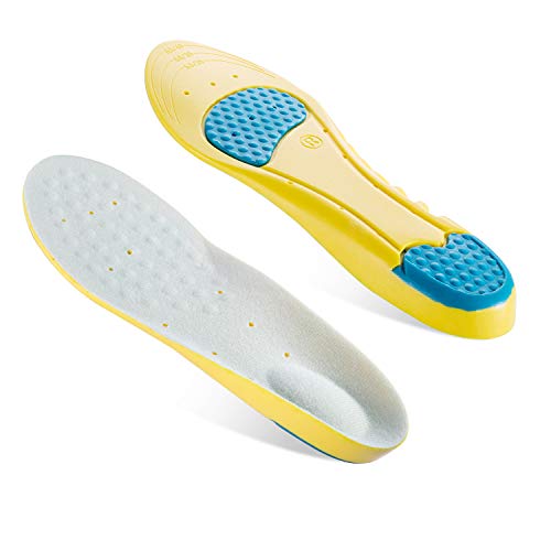Yimidon Semelle, Semelles de Chaussures Sport Comfort Cuttable pour Homme et Femme - Absorption des Chocs, Respirant Anti Odeur, Soulagement Douleurs aux Pieds, M