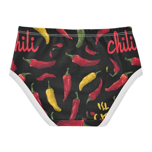 Wusikd Chill Pepper Girls' Underwear Cotton Girls Briefs Soft Toddler Underwear 2T2