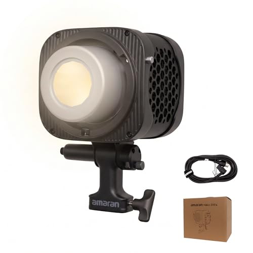 Image of Amaran Halo 200x Bi-Color COB LED Monolight, 200W Continuous Output, 2700K-6500K, 10,530 Lux @ 1m, NFC App Control, Bowens Mount for Studio Photography, Livestreaming & Video Production