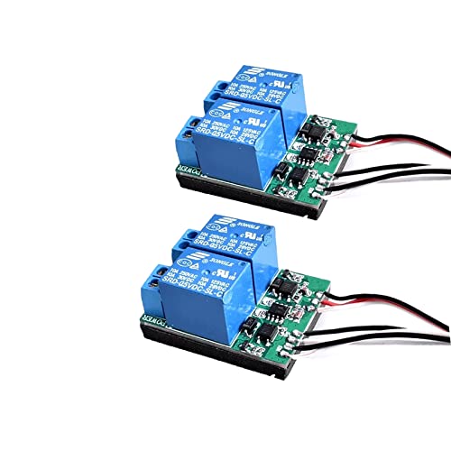 2pcs Burshed RC Motor Forward Reverse Controller Module Relay Version Battleship Turret Rotation Circuit Board Parts Two Way Stopper with Limit Switch Support 5-12v Receiver for RC Aircraft Boat