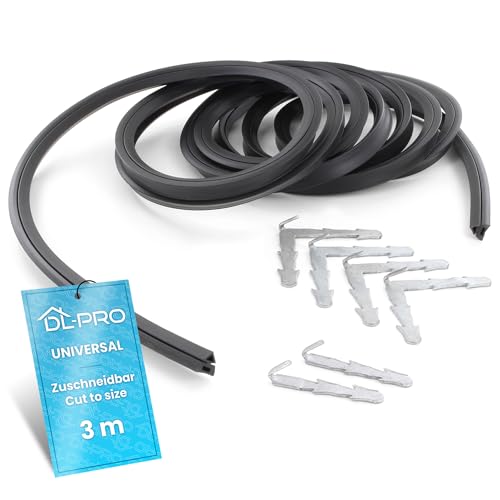 DL-pro Joint pour porte de four avec crochets de fixation Joint d'étanchéité Joint de four en caoutchouc de 3m pouvant être découpé