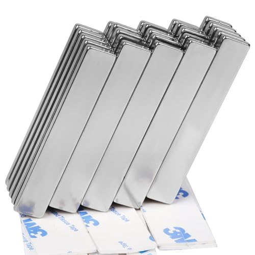 E BAVITE Strong Neodymium bar Magnets，Powerful Rare Earth Neodymium Magnets with Double-Sided Adhesive - Thumbnail 3