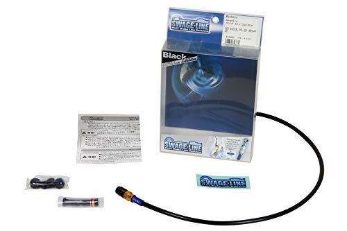 SWAGE LINE フロントブレーキホースキット アルミ ブラックスモークホース VT250 スパーダ 88-91 GAFB019