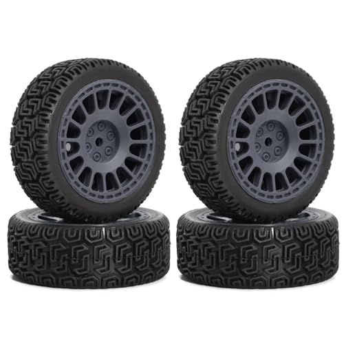 RC�^�C���J�[ For Tamiya XV01 XV02 For TT01 For TT02 1/10 4�� 68mm �n�C�O���b�v���o�[ �����[�^�C�� RC���[�V���O�A�b�v�O���[�h�A�N�Z�T���[�����p�[�c(Black)