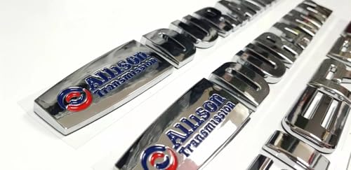 Image of Hood Door Tailgate Badge Nameplate Emblem Replacement for 2011-2019 Sierra Denali Hd Duramax 6pcs (Chrome)