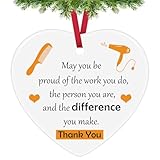 Hairstylist Gift Ceramic Ornament Hairdresser Gifts Hair Stylist Appreciation Gifts Cosmetology Graduation Gifts Thank You Gifts for Coworker Colleague Going Away Gifts Salon Gift Retirement Gifts
