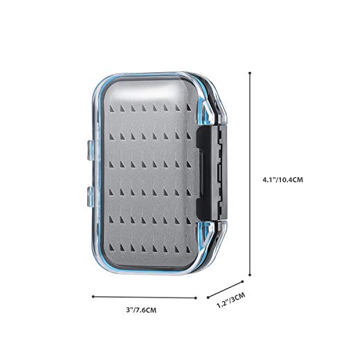 Image of Magreel Fly Fishing Box Two-Sided Waterproof Lightweight Fly Box Easy Grip Transparent Lid Fly Fishing Lures Box Multiple Sizes