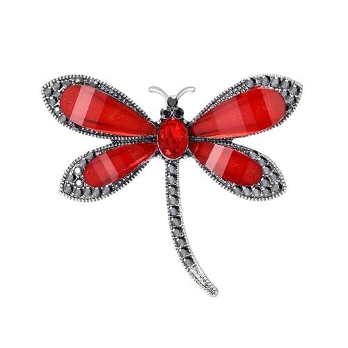 Image of Dragonfly Resin Brooch Lapel Pins for Women Girls Cute Elegant Animals Brooches for Dresses Suit Hat Bag Fashion Trendy Jewelry Ceremony Banquet Decoration