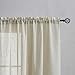 Home Brilliant Natural Linen Curtains for Living Room Semi Sheer Window Treatment Panels for Patio, 54 x 84 inch Long, Beige, Set of 2