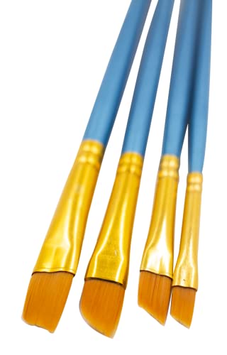 Kit de 4 Pincéis Chanfrados - Easy Collection