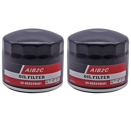 2 Pcs Marine Oil Filter 35-866340K01 Compatible with Mercruiser 4- & 6- Cylinder Engines GM V8 Engines Relaces Sierra 18-7824-2