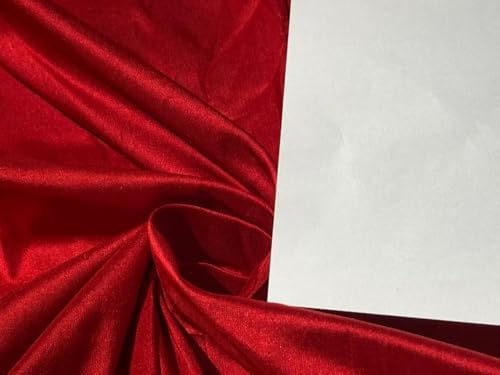 Soie pure Dupioni rouge tissu luxe 137cm de large pour couture