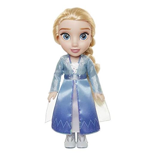 Disney Frozen 2 Elsa Adventure Doll, 14" Tall with Shimmery Ice Crystal Winged Cape, Boots & Gorgeous Hairstyle - for Ages 3+