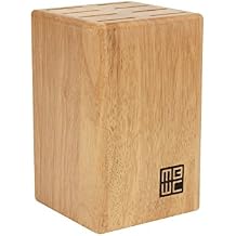 Miracle Blade 8-Piece Steak Knife Block for 4" Steak Knives, Wood Natural Finish
