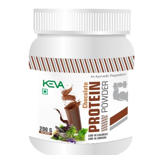 KEVA Chocolate Protein Powder, Ayurvedic Herbal Blend, Natural Lean Protein, Low Calories, Low Sodium, 200g pack 2-image-29