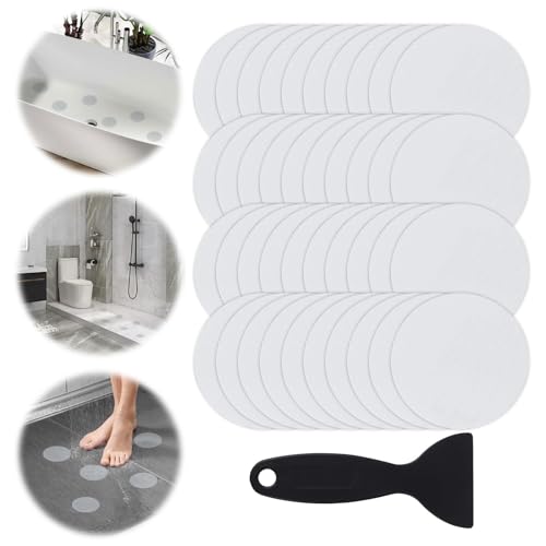 BigKing 40 adesivi antiscivolo brevettati, strisce adesive di sicurezza per vasca da bagno, con raschietto di alta qualità, per vasca da bagno, doccia, scale