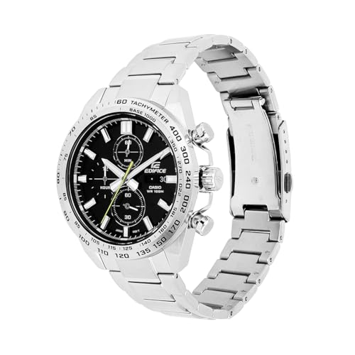 Casio Edifice EFR-574D-1AVUDF Black Analog Dial Silver Stainless Steel Band Men's Watch Chronograph 100M Water Resistant ED593 - Image 7