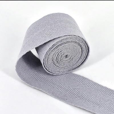 Cinta de cinturón de algodón en espiga de 30 mm de ancho, 100 % algodón, para ropa hecha a mano, paquete de 50 yardas, ideal para costura y manualidades