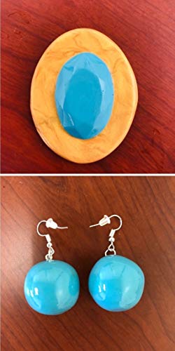 Peach Earrings, Peach Brooch, Peach Costume Accessories, Peach Earrings, Princess Peach Costume, Princess Peach Earrings