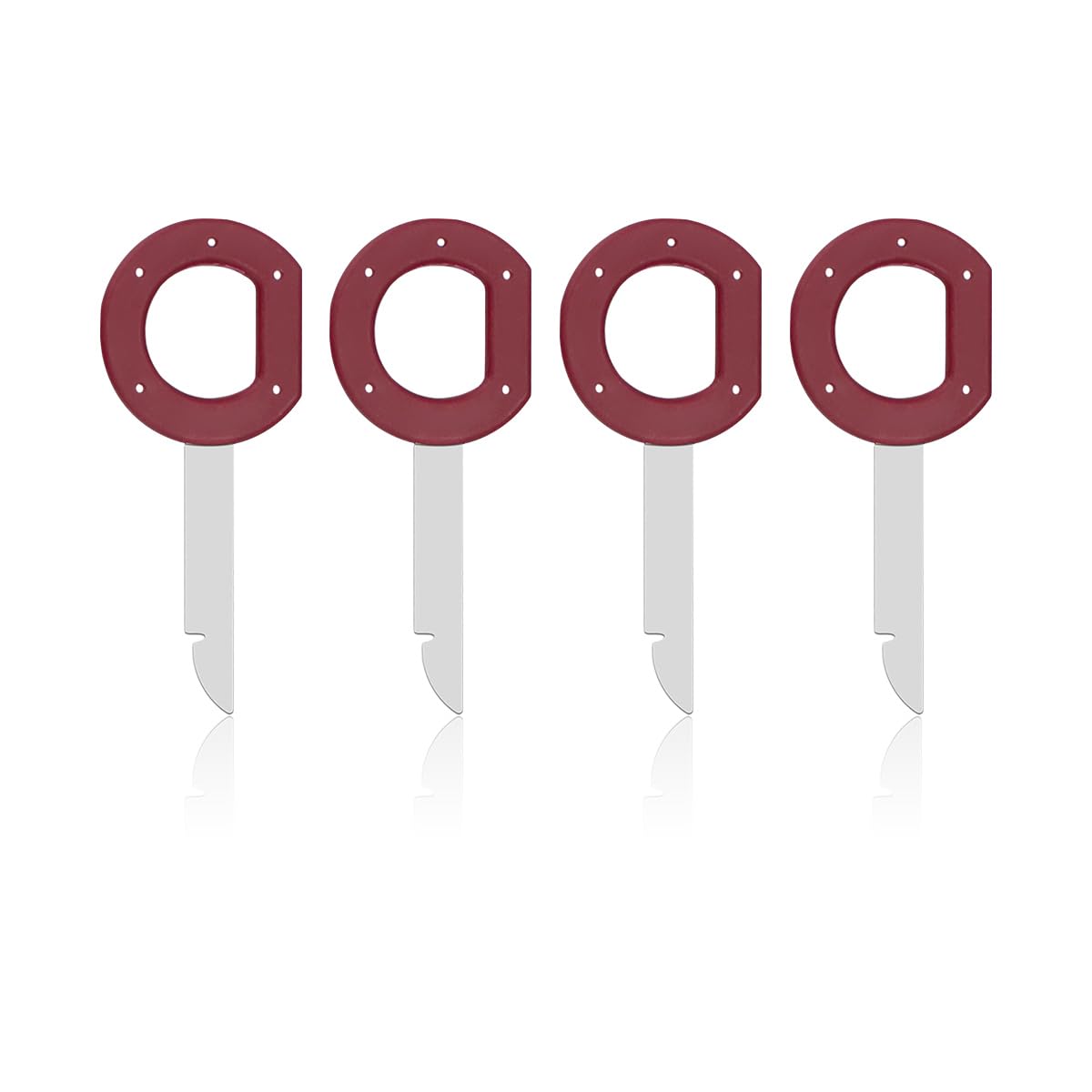 Sylvil 4PCS Radio Removal Tool Key, Radio Removal Tool Set with Easy Grip Handles, Vehicle Stereo Single & Double DIN Replacement Key for 1C0-051-530 T87P-19061-A, Car Accessories