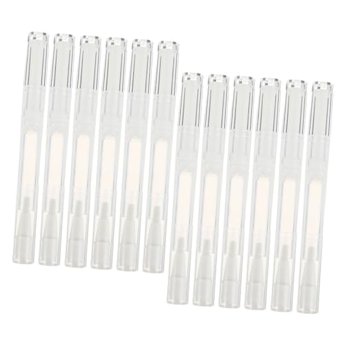 Hemobllo 15Piezas Bolígrafos Transparentes Vacíos para Aceite de Uñas Contenedores Rellenables de Aplicadores Cosméticos para Labios y Pestañas Material Duradero