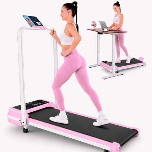 Image of FUNMILY Upgrade Walking Pad Folding Treadmill with 12% /15% Incline & Handle Bar, 3.5HP Foldable Under Desk Compact Treadmills for Home /Office /Gym, 400+lb Capacity, Shock Absorption