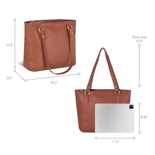 Image of Leather Purse For Women - Real Leather Tote For Women - Ladies Shoulder Handbag For Work, Travel, Casual Use