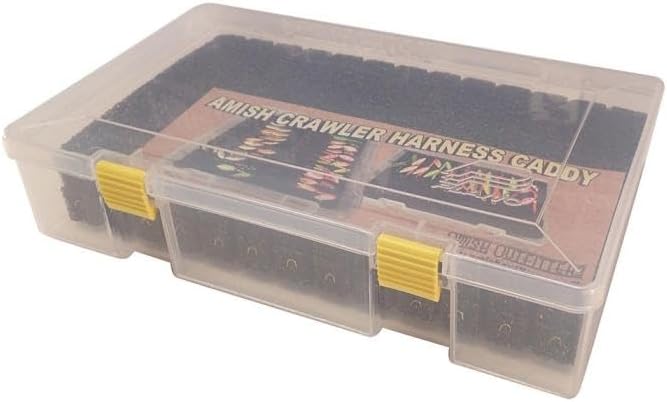 J Deez Crawler Harness Caddy - Fishing Tackle Box - Portable Tool Box - Black