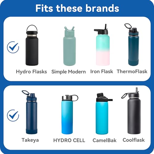 Image of Flip Lid for Hydro Flask 12 16 18 20 32 40 64 oz Wide Mouth Bottle,Replacement Lid for Hydroflask,Thermoflask,Iron Flask and More 2.28 inch Wide Mouth Bottles(Black 1 Pack