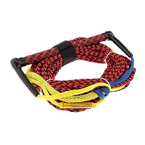 Sharplace 75 Fuß schwimmendes Surfseil mit Griff - Eva Wakesurfing Rope - Hochleistungs-Wakeboard-Sch... und Bootssurfseil - Mehrzweck-Wakesurf-Seil, rot