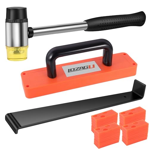 LOZAGU 43-Piece Laminate Flooring Tools, LVP installation kit, Vinyl Flooring Tools, Tapping Block...