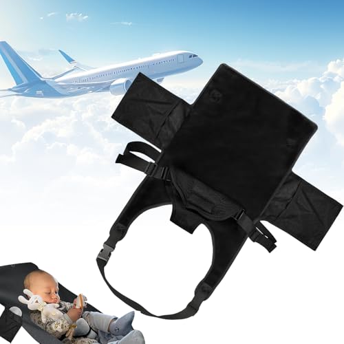 Repose Pied Avion Enfant, Lit Avion Enfant, Lit Bébé Avion, Lit Bébé pour Voyage en Avion, Extension de SièGe pour Enfant, Hamac Siège Confort Repose-Pieds Intégré Aéré pour Enfant Sommeil Vol