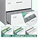 Letaya 5 Drawer Metal Lateral Filing Cabinets with Lock, Metal Filing Storage Vertical Cabinets,File Cabinet for Home Office Hanging Files Letter/Legal/F4/A4 Size(Gray White-Requires Installation)