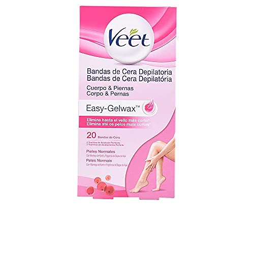 VEET Easy gelwax bandas de cera depilatoria piel normal caja 20 uds