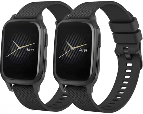 2 Pack Waterproof Bands Compatible with Garmin Venu Sq Watch Band image 5