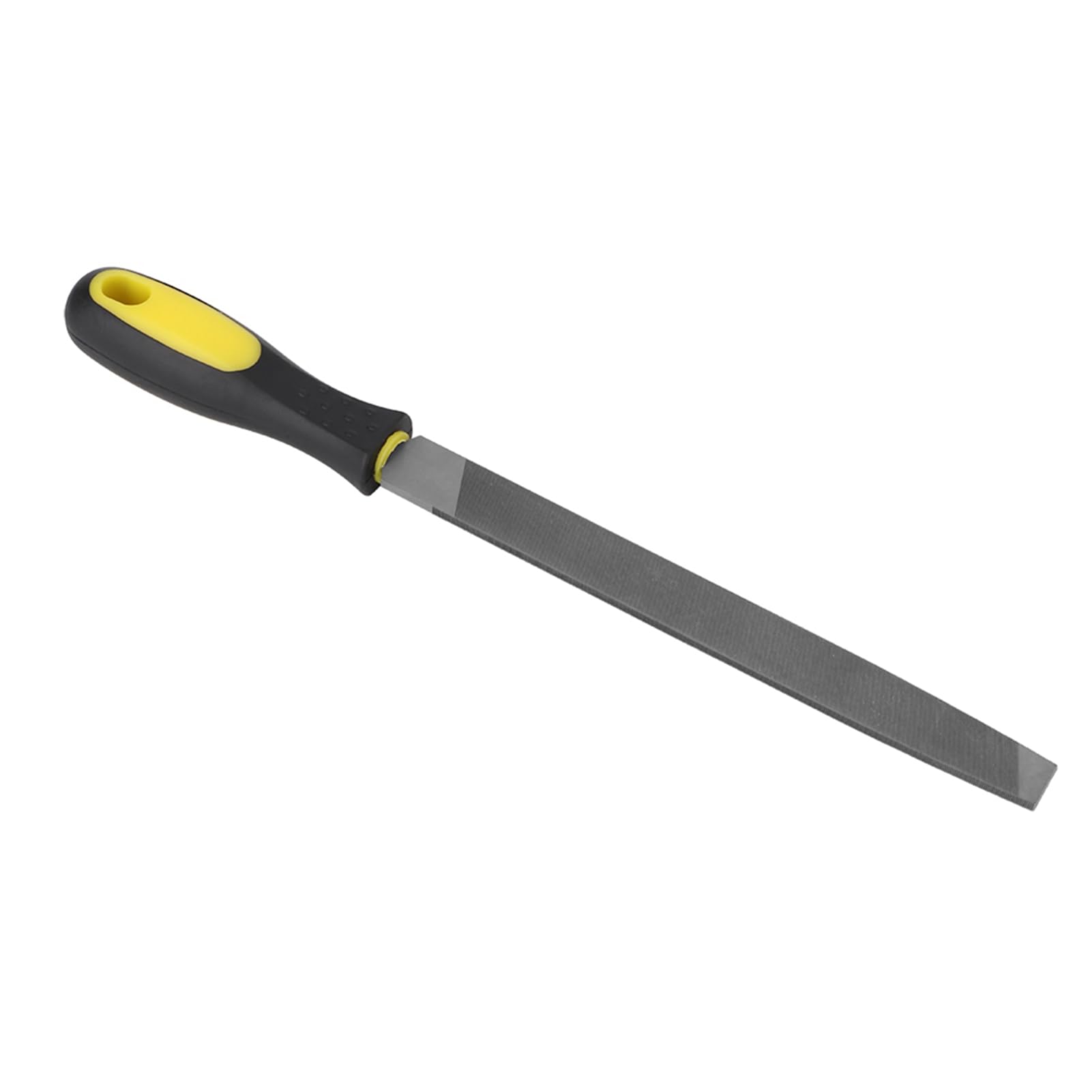 Lima plana de 20,3 cm, segunda lima de metal para afilar, lima de acero al carbono con asa, textura única, ideal para metal, acero, cobre, aluminio