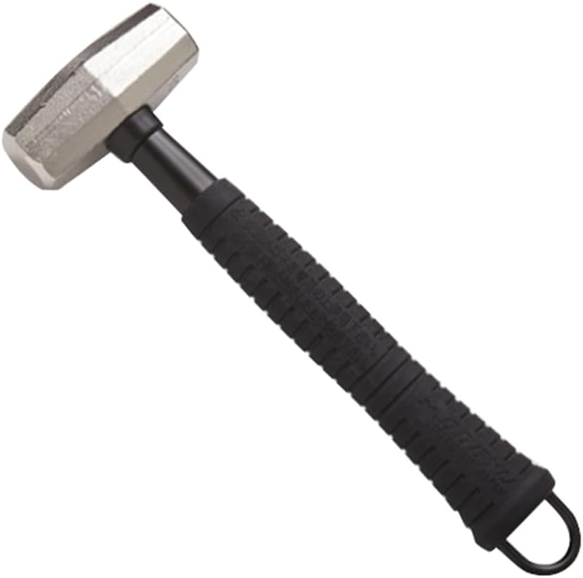 Tsuchiyu Sangyo 04844 Premium Pipe Handle with Metal Fittings, Stone Hammer 2.4 lbs (1.1 kg), Silver, SVP, Soft Metal Plating, Made to Order