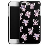 Hard Case kompatibel mit Apple iPhone 8 Plus Schutzhülle schwarz Smartphone Backcover Lilo & Stitch Engel Disney