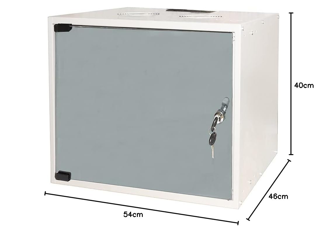 LINK LK1909U40E Armoire Rack 19" Disque assemblé 9 Unités murales (H) 460 x (L) 540 x (P) 400 mm Couleur Gris Porte Verre