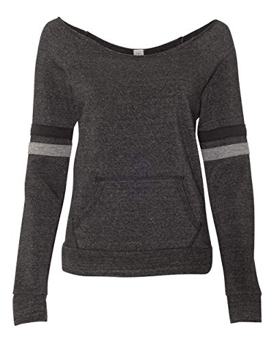 Alternative Women's Maniac Sport Sweatshirt, Eco Black/Eco True Black/Eco Grey, X-Large