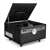 6-IN-1 ENTERTAINMENT CENTRE - The Victrola Century 6-in-1 record player and music centre combines timeless mid-century design with modern functionality. Includes a 3-speed turntable, CD & cassette player, vinyl streaming, Bluetooth, and aux VICTROLA ...