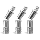 DILAW Shisha Aluminium Schlauchadapter 18/8 Schliff Set 2-teilig Universal