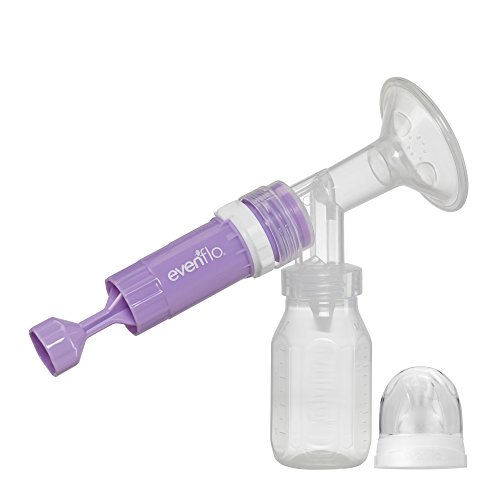 Evenflo Feeding Manual Breast Pump, Manual Breast Pump, Portable Pump, 2-Phase Expression Technology, Easy to Control Vaccuum, Designed for Occasional Use