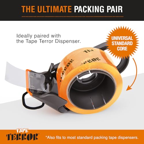 Image of Heavy-Duty Clear Packing Tape (6 Rolls) - 48mm x 50m Per Roll | Strong Packing Tape for Moving Boxes, Shipping, Mailing, Storage, And More, Ideal for Household & Office Use