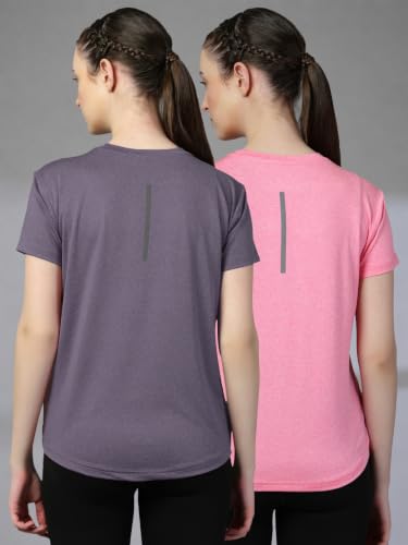 Image of CHKOKKO Gym Tshirt for Women Workout Dry Fit t Shirt Sports Tshirt Lightweight Round Neck Breathable Half Sleeve Activewear Running Yoga Tops for Woman