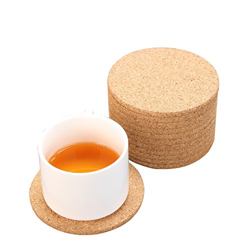 Round Edges Cork Bar Drink Coasters 4