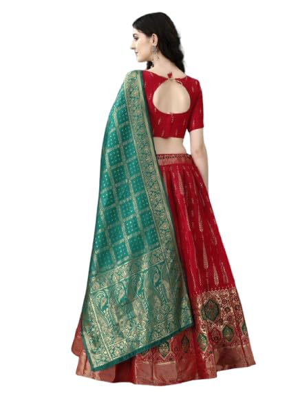 Traditional Indian Ethnic Jacquard Lehnga Choli set (Purple)